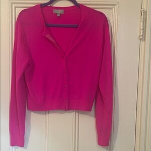 J. Crew Women's Vibrant Pink Cashmere Cardigan